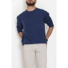 Bisiklet Yaka Selanik Kumaş Erkek Sweat Lacivert - 42674.1567.
