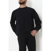 Bisiklet Yaka Selanik Kumaş Erkek Sweat Siyah - 42674.1567.