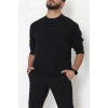 Bisiklet Yaka Selanik Kumaş Erkek Sweat Siyah - 42674.1567.