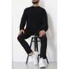 Bisiklet Yaka Selanik Kumaş Erkek Sweat Siyah - 42674.1567.