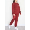 Biyeli 2 İplik Büyük Beden Eşofman Takımı Bordo - 50805.1857.