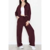 Biyeli Crop Eşofman Takımı Bordo - 4130.1247.