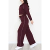 Biyeli Crop Eşofman Takımı Bordo - 4130.1247.