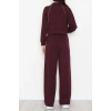 Biyeli Crop Eşofman Takımı Bordo - 4130.1247.