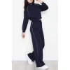 Biyeli Crop Eşofman Takımı Lacivert - 4130.1247.