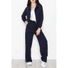 Biyeli Crop Eşofman Takımı Lacivert - 4130.1247.