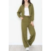Biyeli Crop Eşofman Takımı Yeşil - 4130.1247.