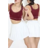 Biyeli Kalın Askılı Crop Atlet Bordo - 9032.125.