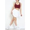 Biyeli Kalın Askılı Crop Atlet Bordo - 9032.125.