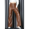 Bol Paça Deri Pantolon Kahve - 50228.1995.