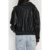 Bomber Deri Ceket Siyah - 42643.1868.