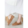 Boncuk Detaylı Püsküllü Loafer Babet Taba - 196.1846.