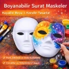 Boyanabilir Surat Model Maske – Lastikli | Kendin Tasarla
