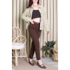 Brodeli Kot Ceket Camel - 455.1238.