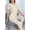 Bürümcük Dantelli Pijama Takımı Kahveayı - 52363.1050.