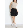 Bürümcük Fırfırlı Mini Etek Siyah - 43946.599.