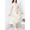 Bürümcük Fırfırlı Pijama Takımı Bejayı - 127.1287.