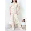 Bürümcük Fırfırlı Pijama Takımı Bejayı - 127.1287.