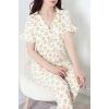 Bürümcük Fırfırlı Pijama Takımı Ekru - 127.1287.
