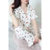 Bürümcük Fırfırlı Pijama Takımı Krem - 127.1287.