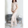 Bürümcük Fiyonklu Pijama Takımı Bej - 159.1287.