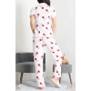 Bürümcük Fiyonklu Pijama Takımı Beyaz - 159.1287.