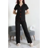 Bürümcük Fiyonklu Pijama Takımı Siyahkalp - 159.1287.
