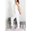 Bürümcük İp Askılı Pijama Takımı Beyazçiçek - 129.1287.