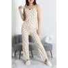 Bürümcük İp Askılı Pijama Takımı Kremayı - 129.1287.