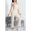 Bürümcük İp Askılı Pijama Takımı Kremayı - 129.1287.