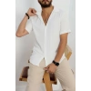 Bürümcük Kumaş Erkek Gömlek Beyaz - 42152.1937.
