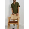 Bürümcük Kumaş Erkek Gömlek Haki - 42152.1937.