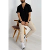 Bürümcük Kumaş Erkek Gömlek Siyah - 42152.1937.