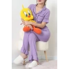 Bürümcük Kumaş Pijama Takımı Lila - 31800.1961.