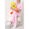 Bürümcük Kumaş Pijama Takımı Pembe - 31800.1961.
