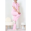 Bürümcük Kumaş Pijama Takımı Pembe - 31800.1961.