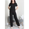 Bürümcük V Yaka Pijama Takımı Kırmızısiyah - 126.1287.