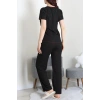 Bürümcük V Yaka Pijama Takımı Kırmızısiyah - 126.1287.
