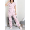 Bürümcük V Yaka Pijama Takımı Pembeayı - 126.1287.