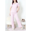 Bürümcük V Yaka Pijama Takımı Pembebenek - 126.1287.