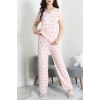 Bürümcük V Yaka Pijama Takımı Pudra - 126.1287.