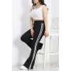 Büyük Beden Çift Şerit İspanyol Tayt Siyah - 50031.1098.