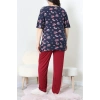 Büyük Beden Dantelli Pijama Takımı Lacibordo - 71500.1773.