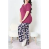 Büyük Beden Dantelli Pijama Takımı Mor - 71500.1773.