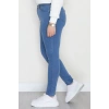 Büyük Beden Dar Paça Kot Pantolon Mavi1 - 42684.1836.