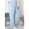 Büyük Beden Milan Pijama Altı Mavi - 52123.1567.