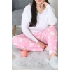 Büyük Beden Milan Pijama Altı Pembe - 52123.1567.