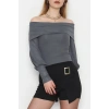 Buzzy Madonna Yaka Bluz Antrasit - 1003.2119.