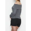 Buzzy Madonna Yaka Bluz Antrasit - 1003.2119.
