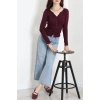 Buzzy Ribana Önden Düğmeli Body Mürdüm - 55095.1567.